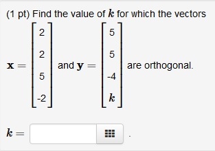 Solved Find Values Of K For Which The Vectors Are Chegg