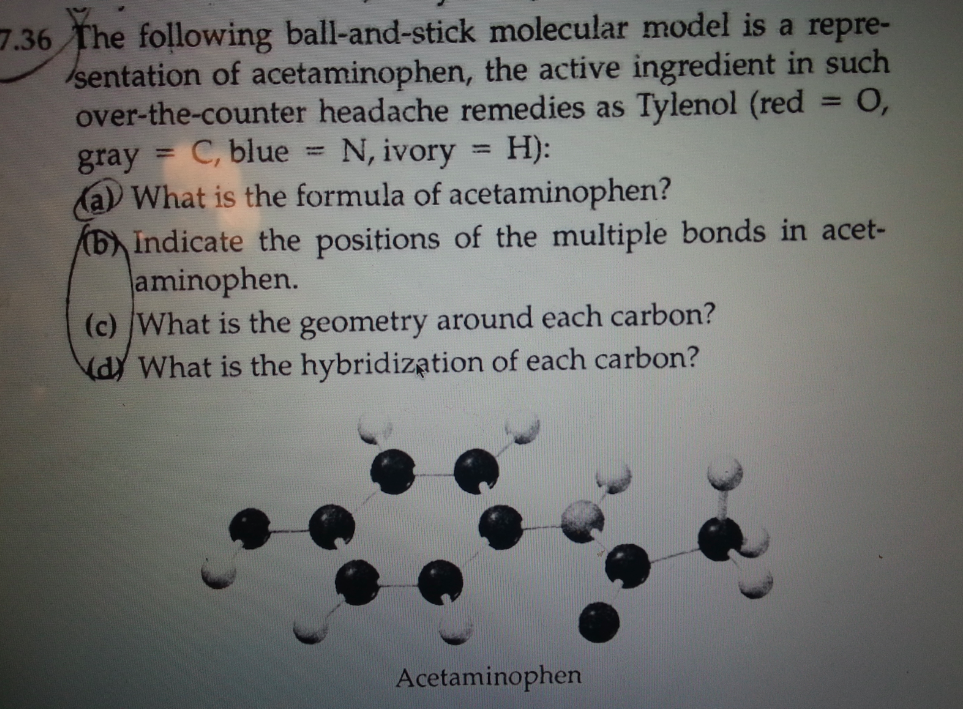 Solved The Following Ball And Stick Molecular Model Is A Chegg