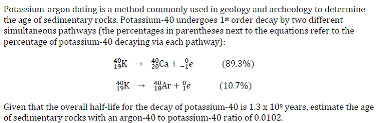 what does potassium argon dating means