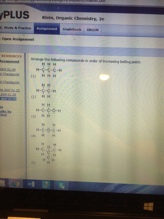 Solved Arrange The Following Compounds In Order Of Chegg 15456 Hot Sex Picture 3871