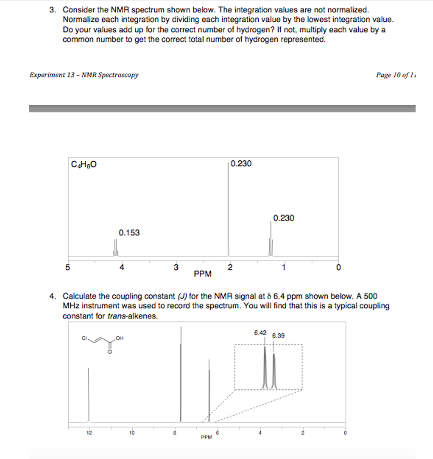 Solved Consider The NMR Spectrum Shown Below The Chegg