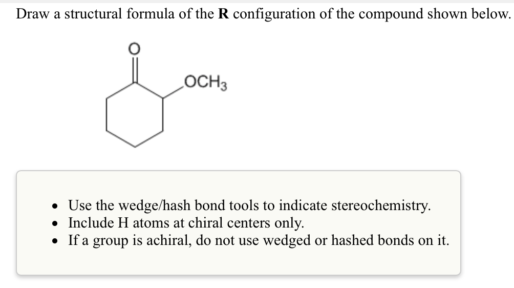 Solved Draw A Structural Formula Of The R Configuration Of Chegg