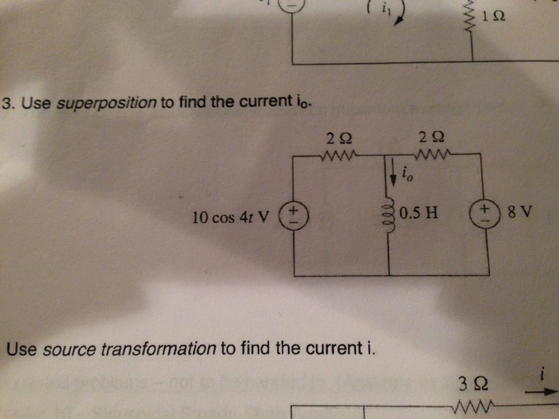 Solved 3 Use Superposition To Find The Current Io Use Chegg