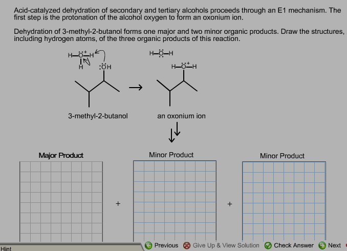 Solved Acid Catalyzed Dehydration Of Secondary And Tertia Chegg