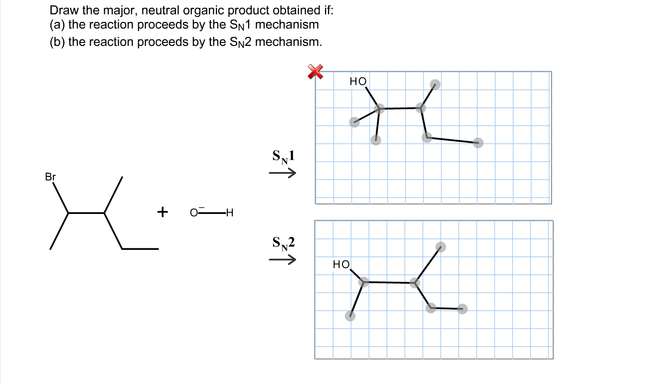 Solved Draw The Major, Neutral Organic Product Obtained I...