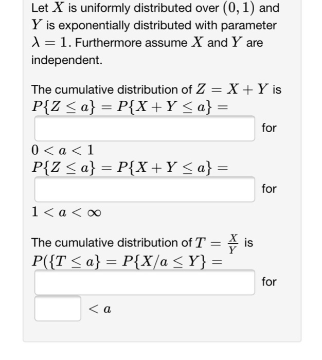 Solved Let X Is Uniformly Distributed Over 0 1 And Y Is Chegg