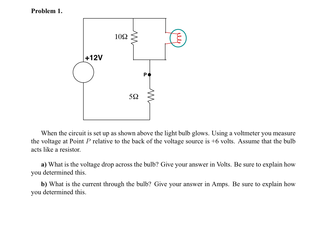 How To Measure Total Voltage Of Lightbulb Given Circuit Diag