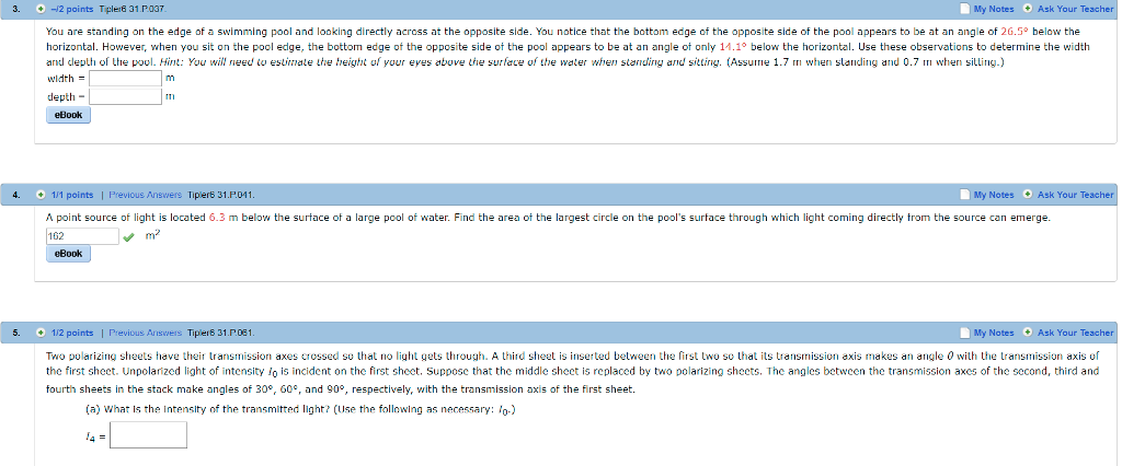 Solved Points Tpler P My Notes Ask Your Teacher Chegg