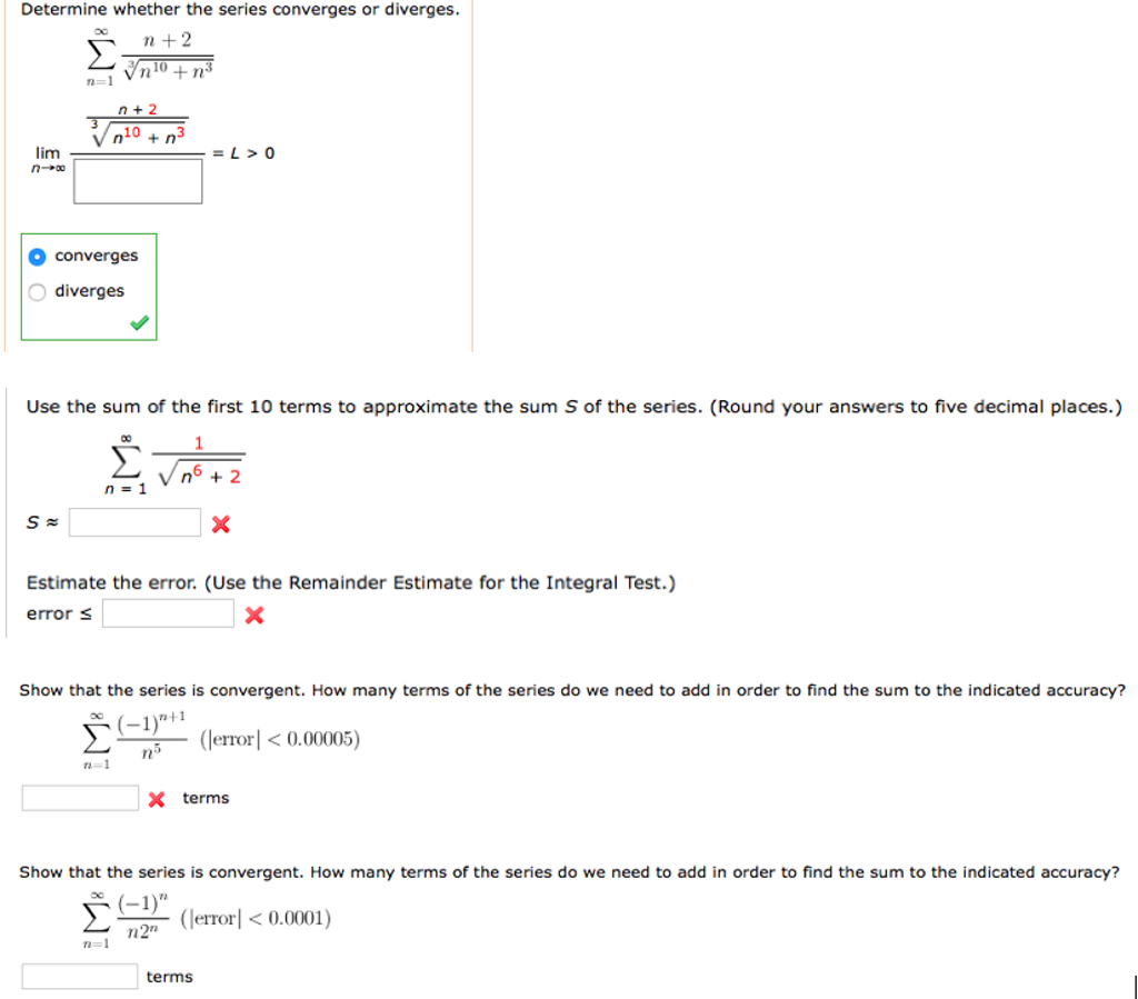 Solved Determine Whether The Series Converges Or Diverges Chegg