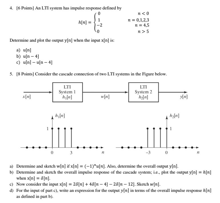 Solved An LTI System Has Impulse Response Defined By H N Chegg