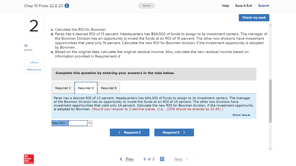 Solved Chap 15 Probs 22 23 Help Save Exit Submit Saved Chegg