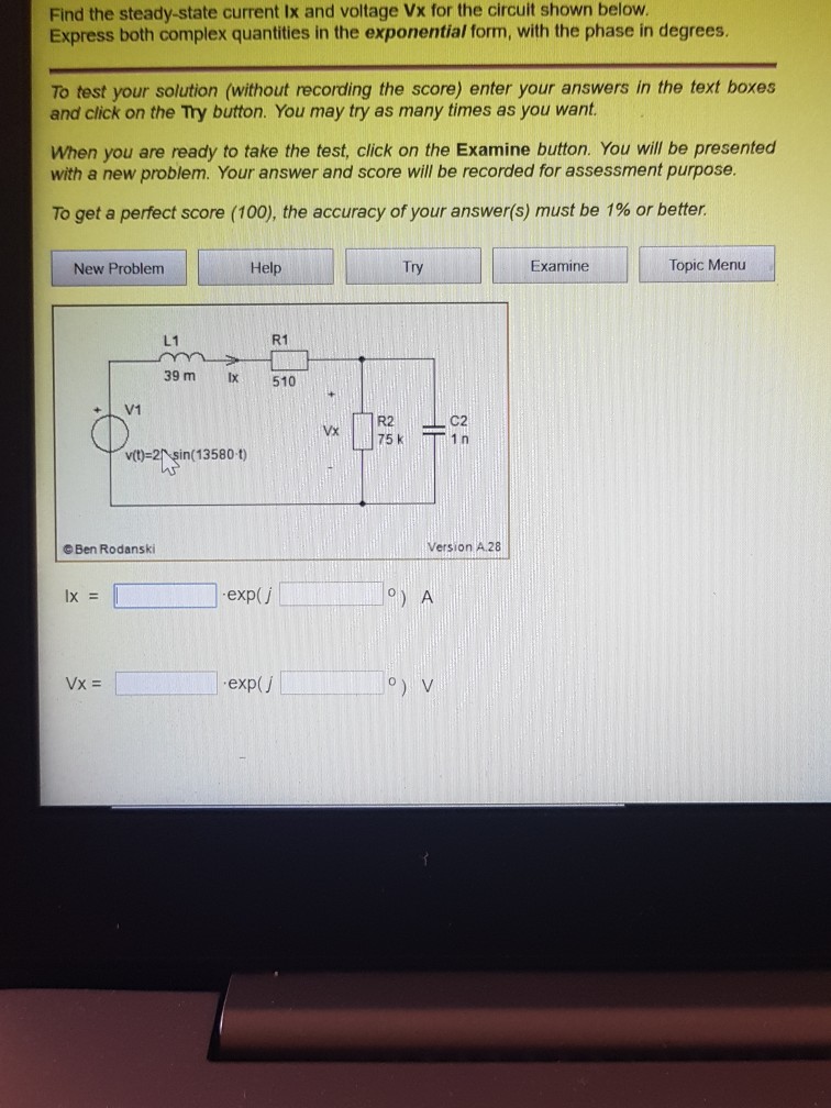 Solved Below Find The Steady State Current Ix And Voltage Vx Chegg