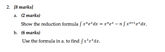 proof of integral x n