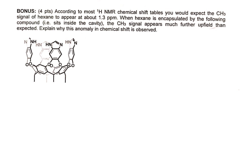 Solved Bonus Pts According To Most H Nmr Chemical Chegg