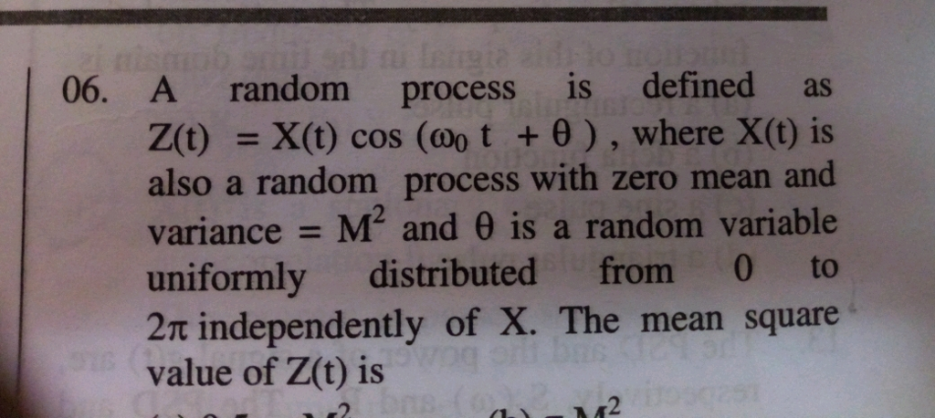 Solved X T Is A Stationary Random Process With Chegg