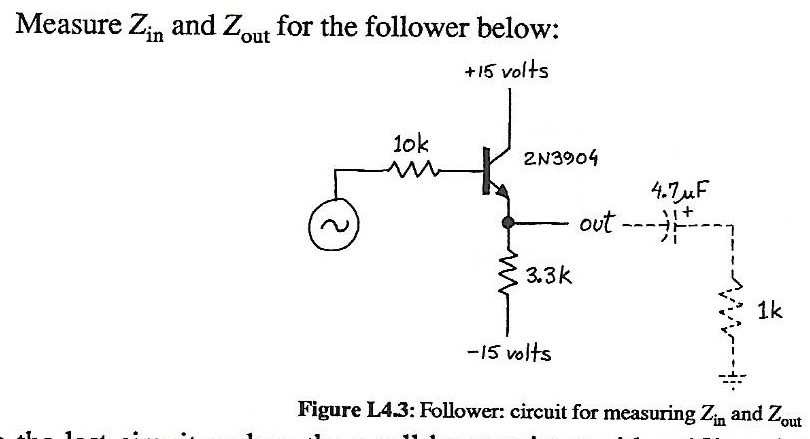 Solved As With Any Circuit An Emitter Follower Circuit Chegg