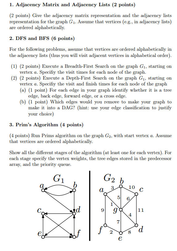 Solved Give The Adjacency Matrix Representation And The Chegg