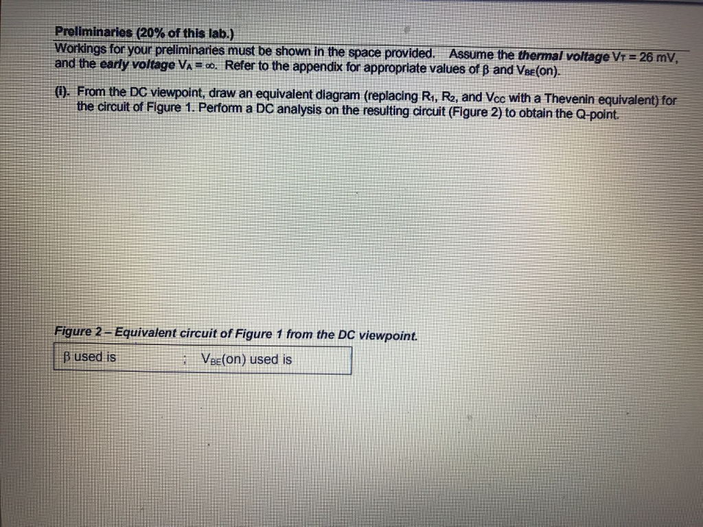 Solved In DC Analysis The Objective Is To Obtain The Chegg