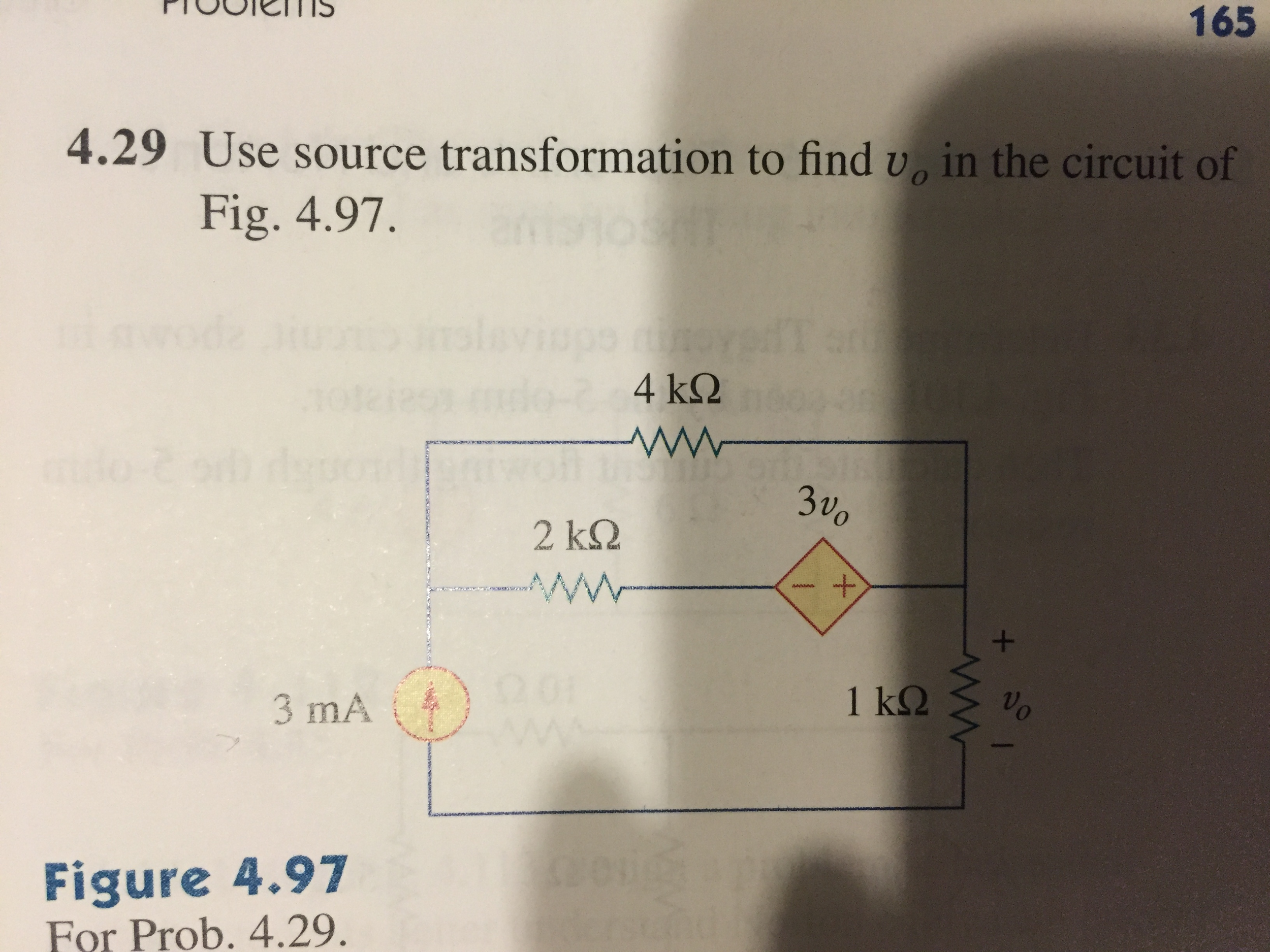 Solved Use Source Transformation To Find V In The Circuit Chegg