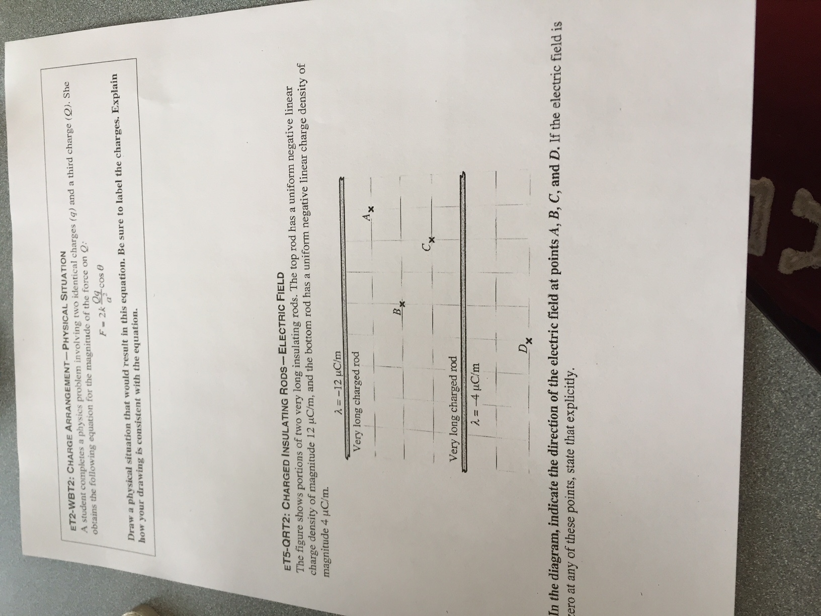 Solved Two Small Charged Object Were Initially Placed At Chegg