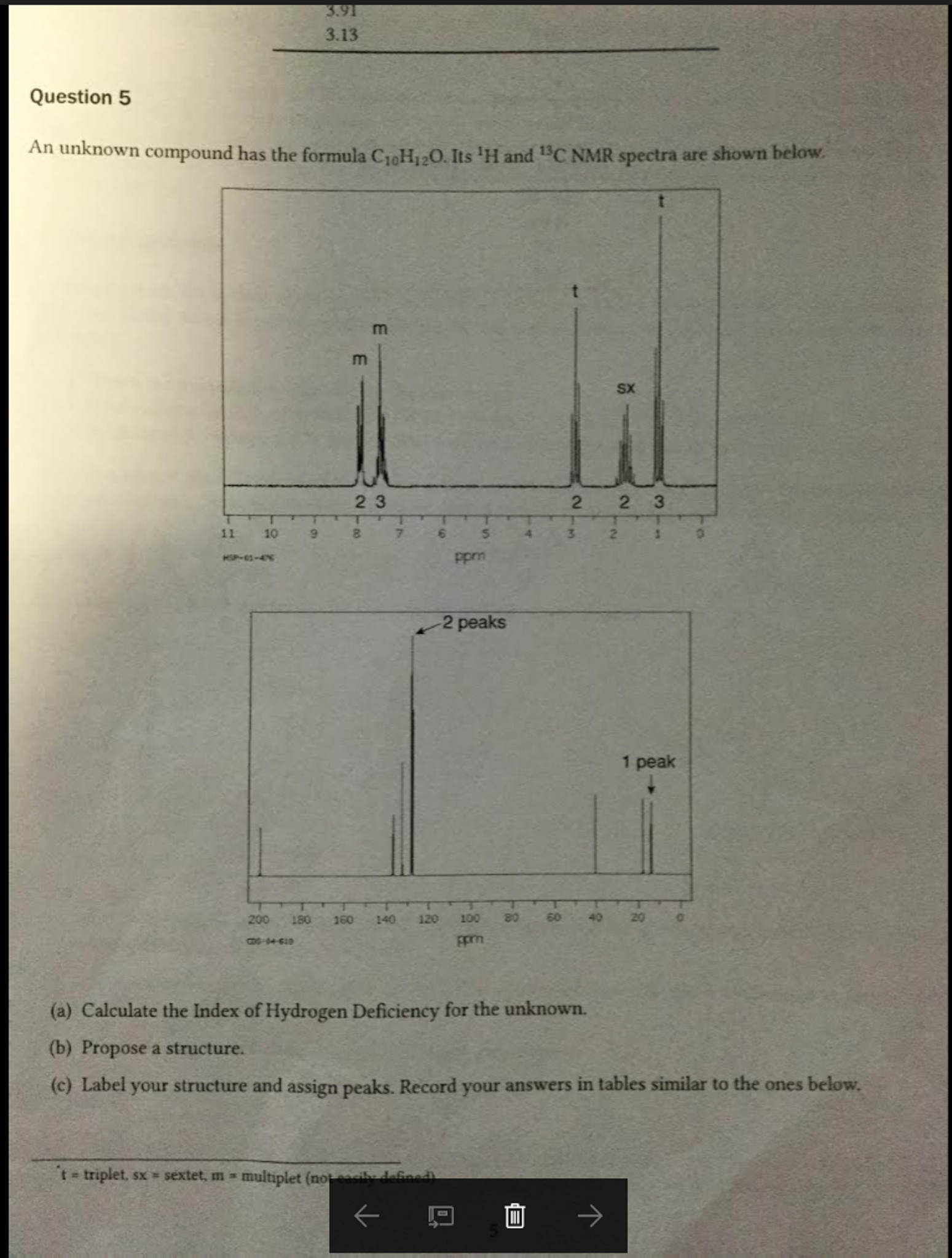 Solved An Known Compound Has The Formula C H O It S Nmr Chegg