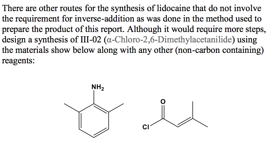 Lidocaine synthesis patent image
