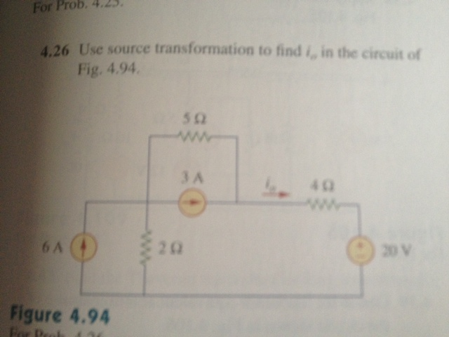 Solved Use Source Transformation To Find Io In The Circui Chegg