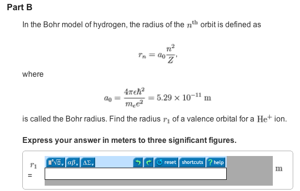 Homework help model of an atom