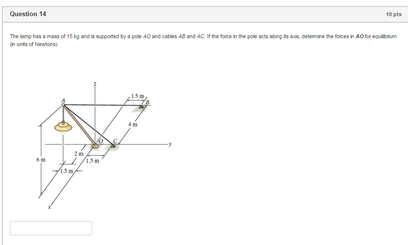 Solved The Lamp Has A Mass Of Kg And Is Supported By A Chegg