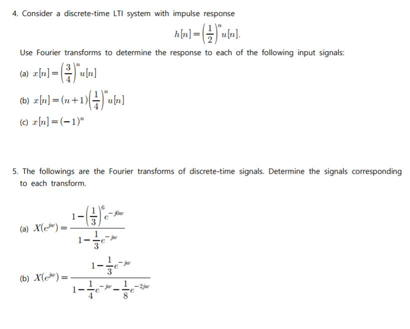 Consider A Discrete Time Lti System With Impulse Chegg