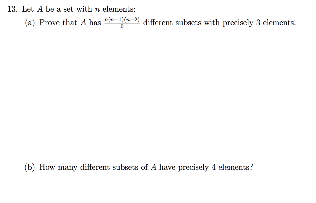 Solved Let A Be A Set With N Elements A Prove That A Chegg