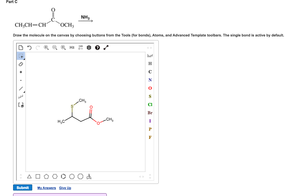 Solved Part C Nh Ch Ch Ch Och Draw The Molecule On The Chegg