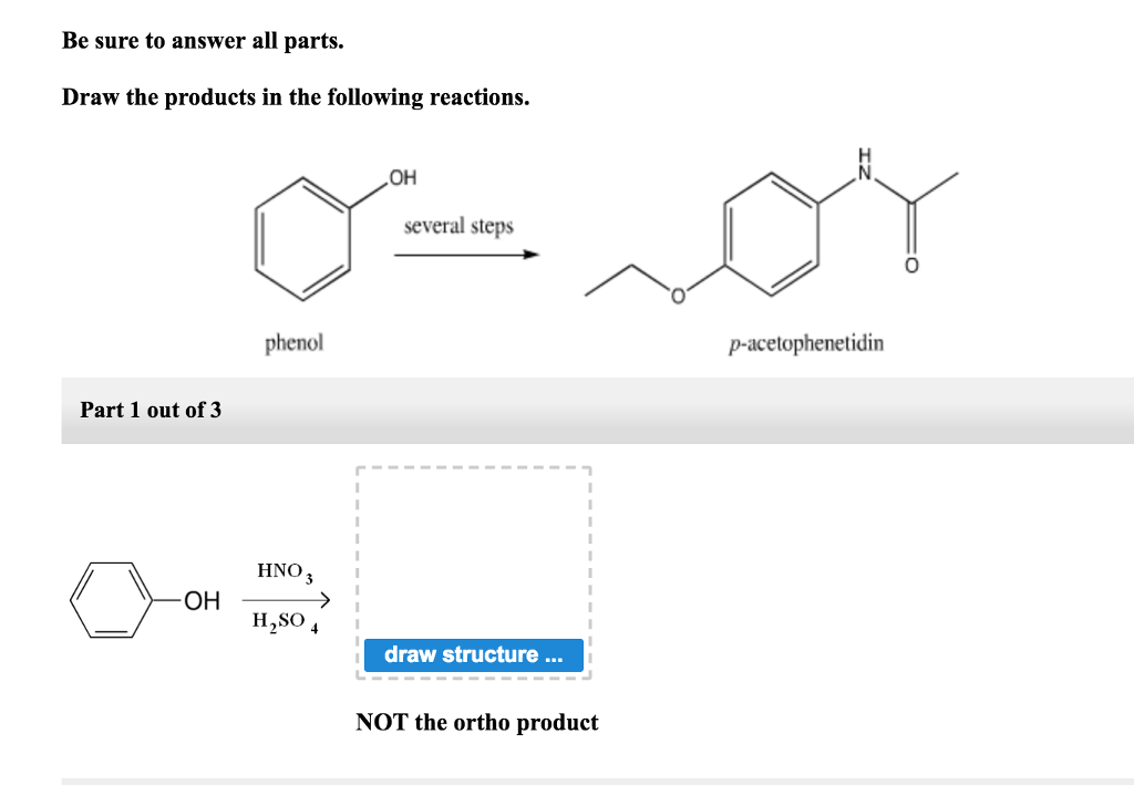 Solved Be Sure To Answer All Parts Draw The Products In The Chegg