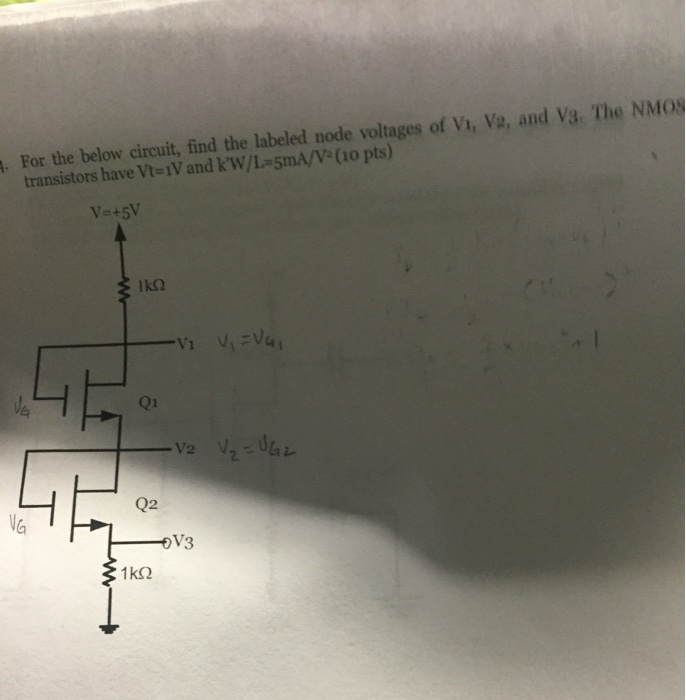 Solved For The Below Circuit Find The Labeled Node Voltages Chegg