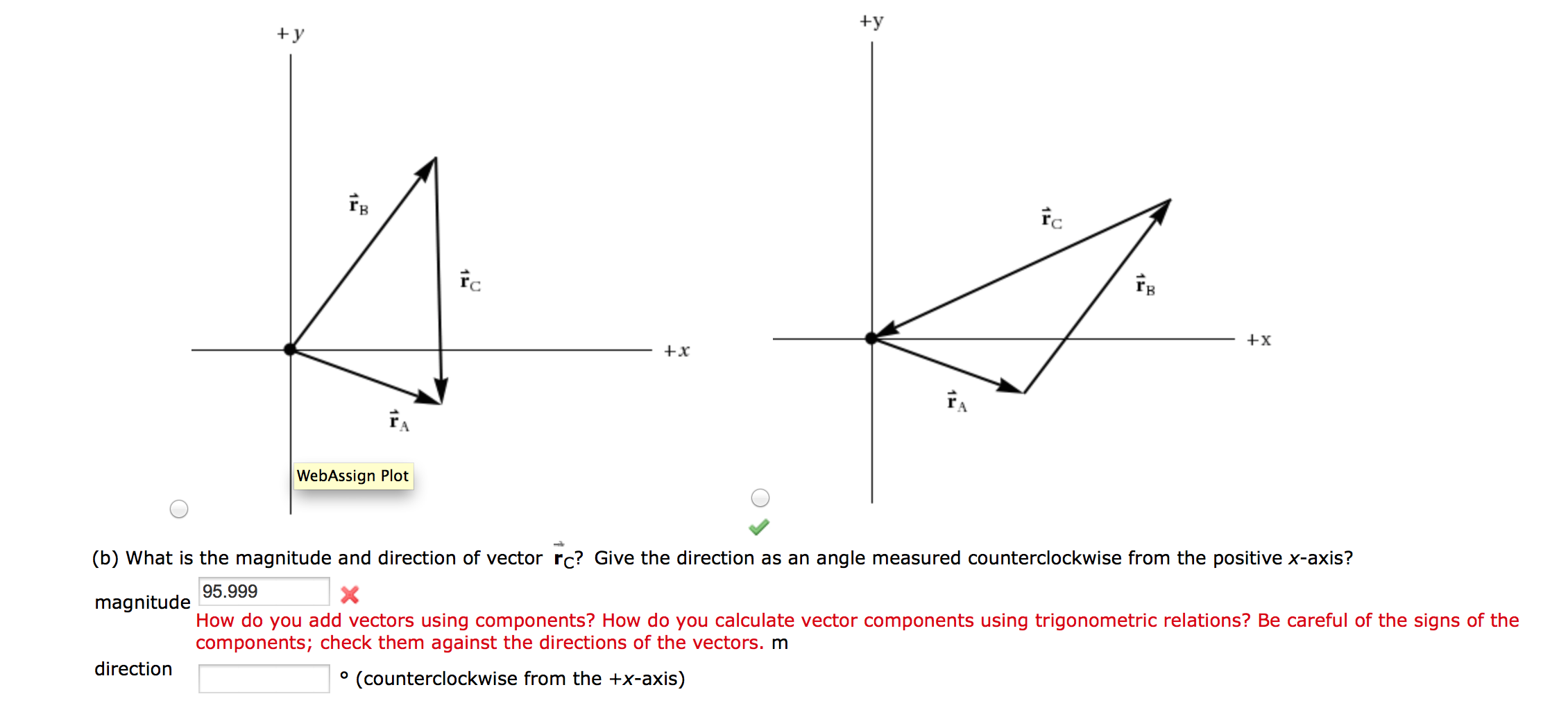 Solved Two Position Vectors Lie In A Plane The First Chegg