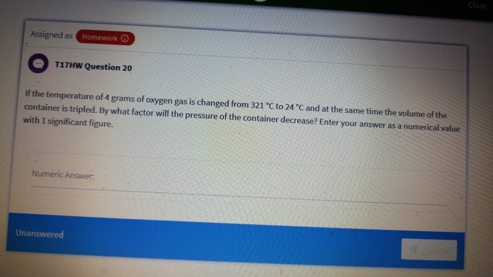 Solved Assigned As Homework T17HW Question 20 If The Chegg