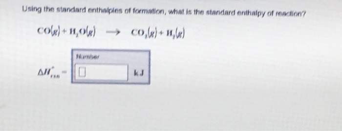 Solved Using The Standard Enthalpies Of Formation What Is Chegg