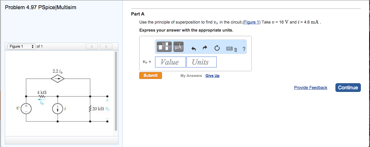 Solved Use The Principle Of Superposition To Find Vo In The Chegg