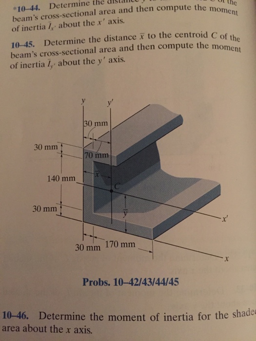 Solved Determine The Distance X Bar To The Centroid C Of Chegg