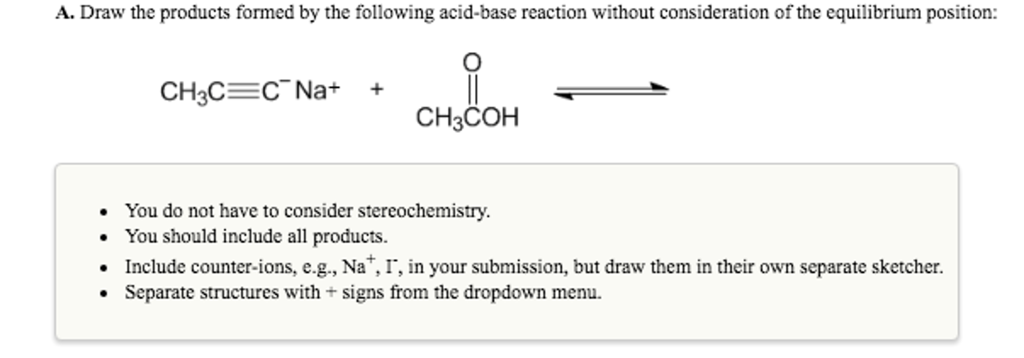 Solved Draw The Products Formed By The Following Acid Base Chegg