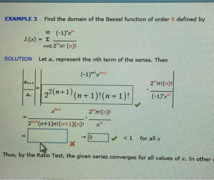 Solved Find The Domain Of The Bessel Function Of Order Chegg