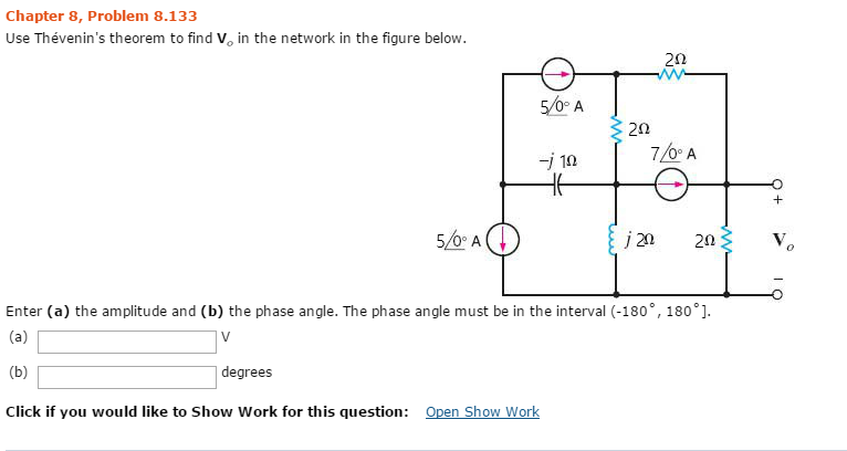 Solved Use Th Venin S Theorem To Find Vo In The Network In Chegg