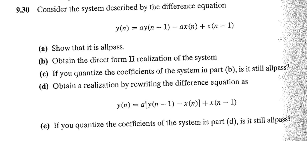 Solved Consider The System Described By The Difference Chegg