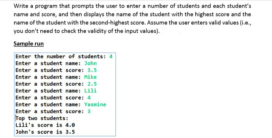 Solved Write A Program That Prompts The User To Enter A Chegg