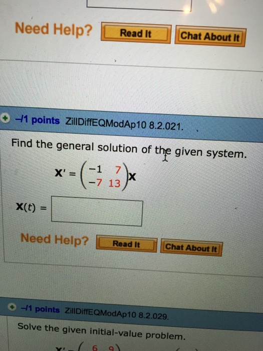 Solved Find The General Solution Of The Given System X Chegg