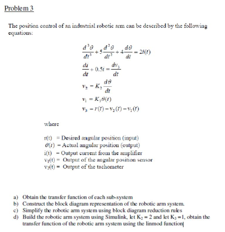 Solved A) Obtain The Transfer Function Of Each Subsystem...
