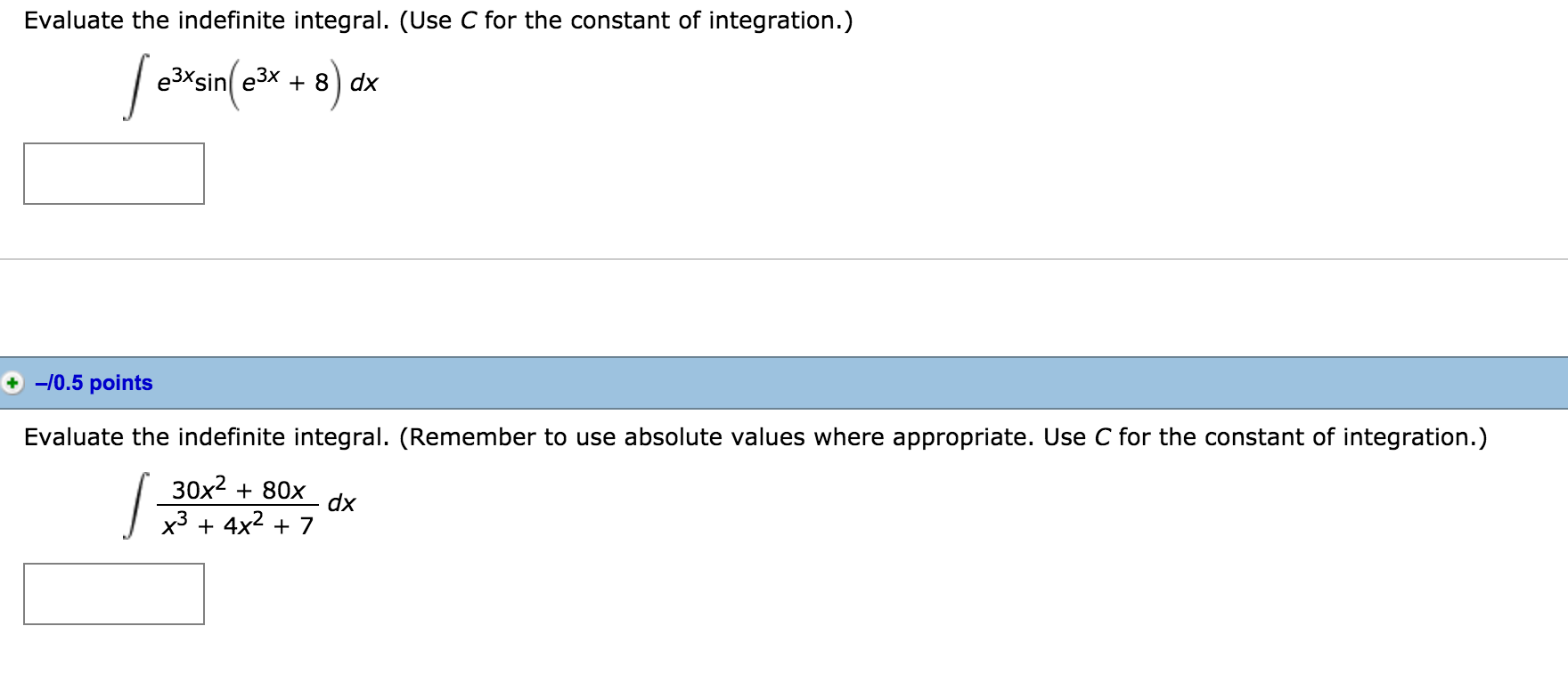 Solved Evaluate The Indefinite Integral Use C For The Chegg