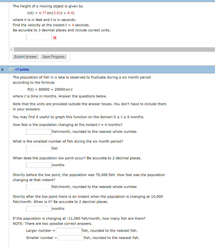 Solved The Height Of A Moving Object Is Given By H T 4 77 Chegg