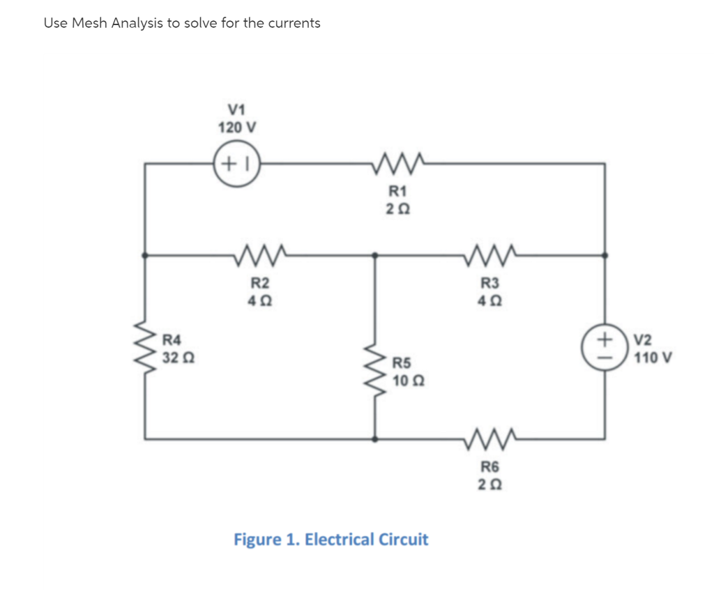 Solved Use Mesh Analysis To Solve For The Currents Chegg