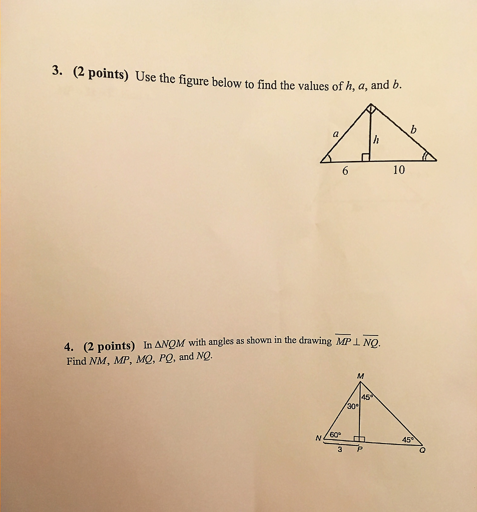 Solved Use The Figure Below To Find The Values Of H A And Chegg